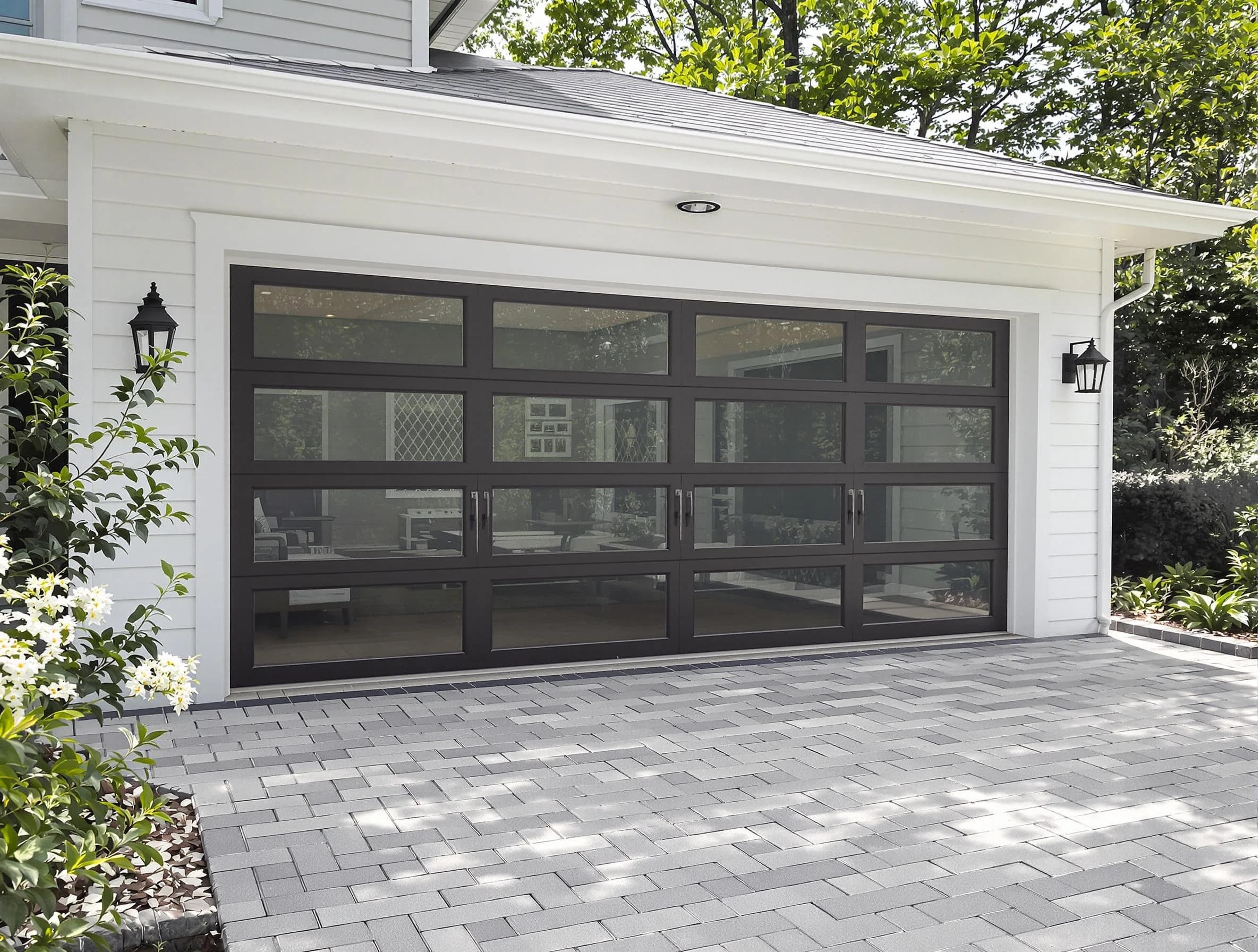 Pleasant Grove Garage Door Repair design specialist presenting custom garage door options to Pleasant Grove homeowner