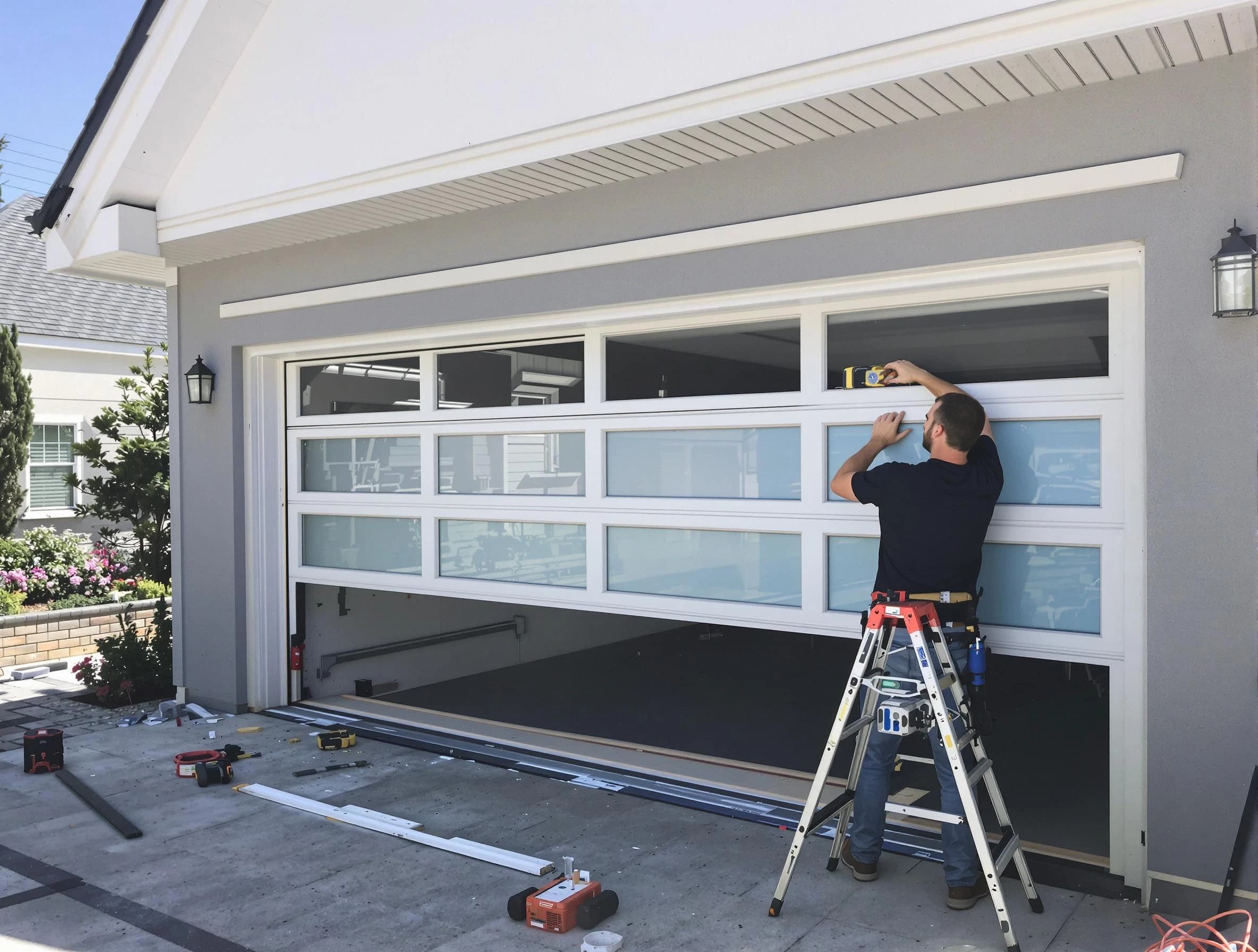 Pleasant Grove Garage Door Repair team performing garage door replacement in Pleasant Grove