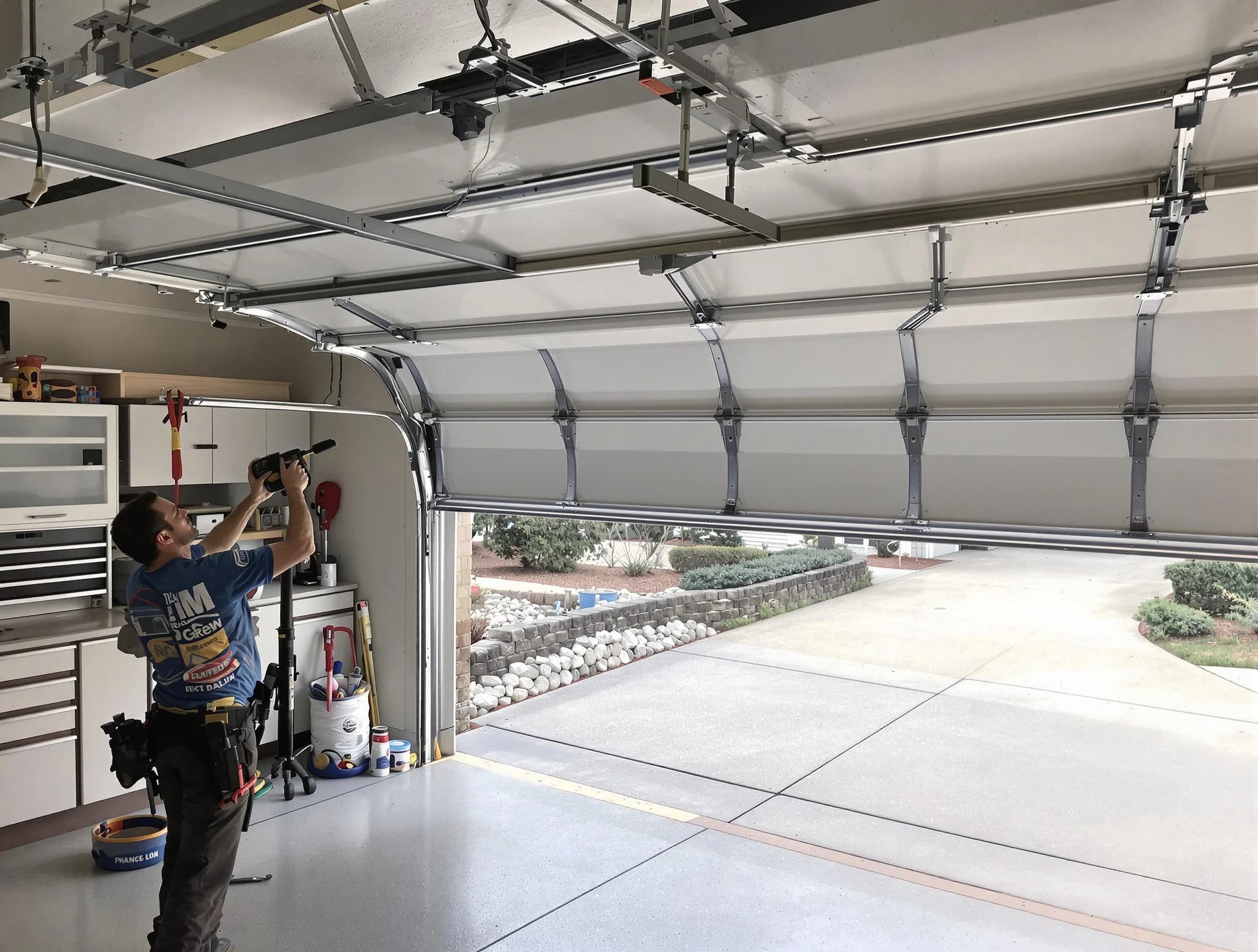 Garage door track repair service by Pleasant Grove Garage Door Repair in Pleasant Grove