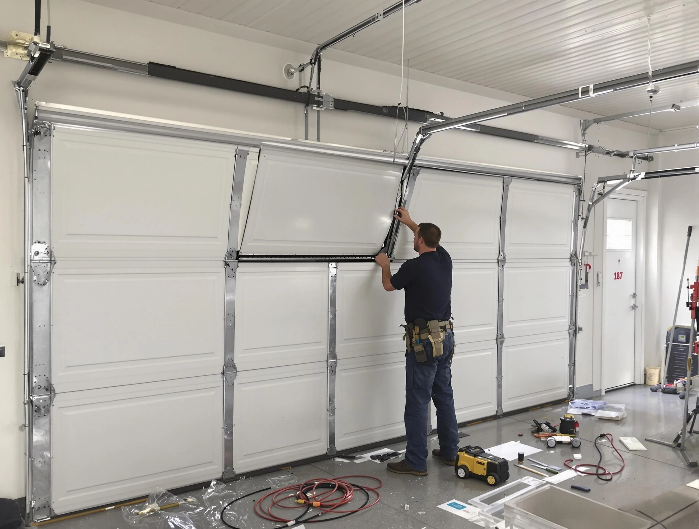Garage Door Section Replacement in Pleasant Grove